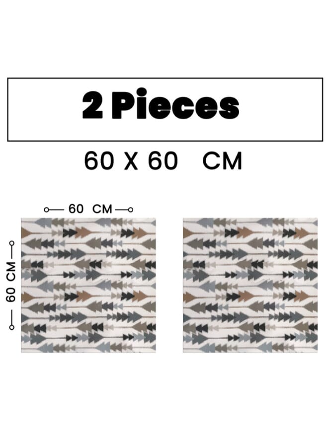 Intex Curtains House Sofia Elegance Square Tablecloth – Luxurious Linen Velvet Fabric 60X60 Cm Two Pieces - Image 3