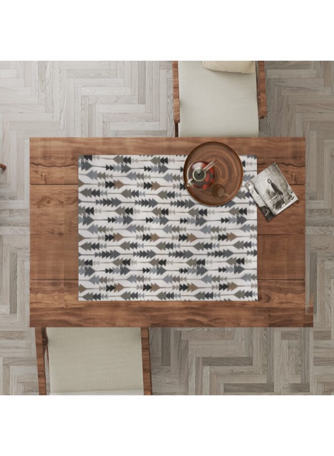 Intex Curtains House Sofia Elegance Square Tablecloth – Luxurious Linen Velvet Fabric 60X60 Cm Two Pieces - Image 1