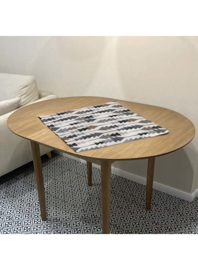 Intex Curtains House Sofia Elegance Square Tablecloth – Luxurious Linen Velvet Fabric 60X60 Cm Two Pieces - Image 2