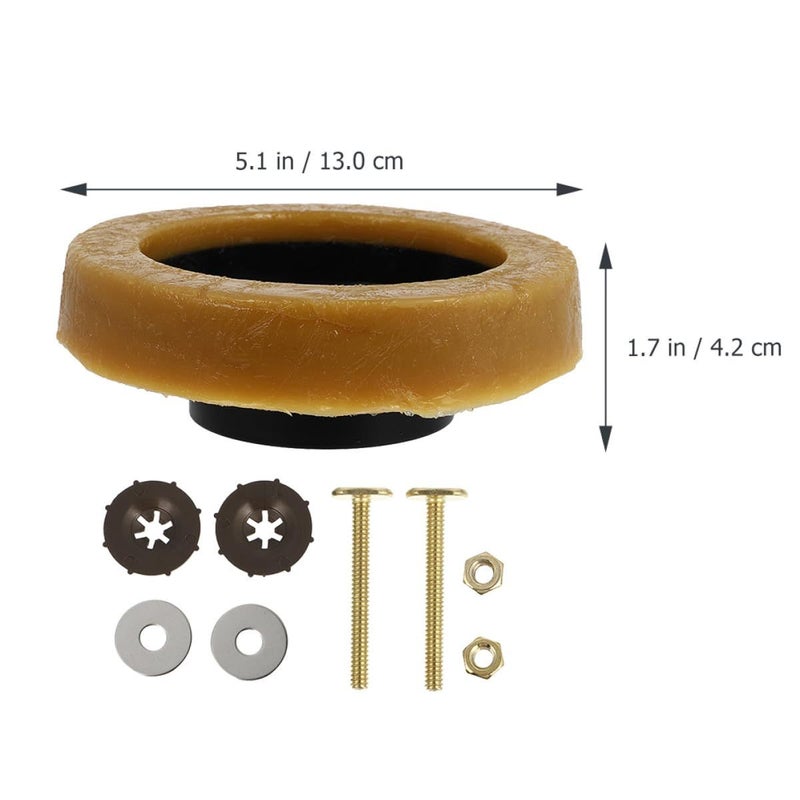 Premium Toilet Wax Flange Ring with Bolt Set Leak Proof Plumbing Seal Repair Kit For Bathroom Installation - Image 3