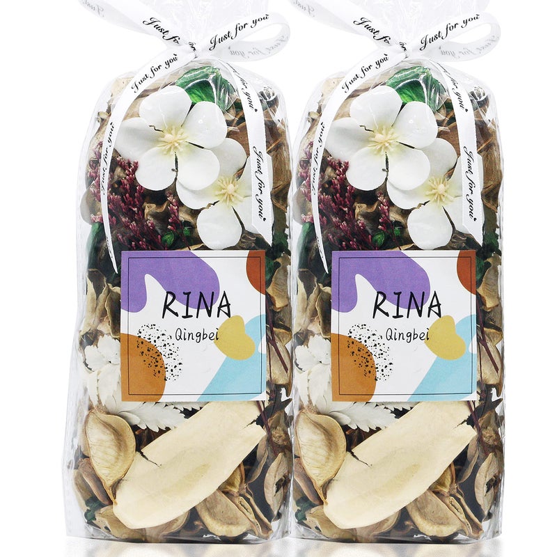 Qingbei Rina Qingbei Rina Spring Potpourri BagsVanilla Scented Potpourri Bowl FillerWhite Decorative Dried Flower Home Fragrance Vase Filler84 oz2 Bags 
