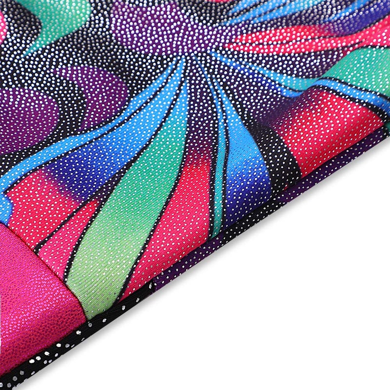 Belovance Leotards for Girls Gymnastics with Shorts 3t 4t Gymnastics Leotards for Girls Sparkle Flowers Sleeveless Biketards Hotpink Black (Assorted Colors, 3-4T) - Image 4