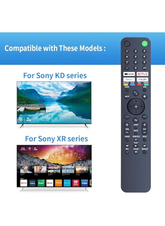 Generic - RMF TX520U MG3 TX520U IR Replacement Remote Control Compatible for Sony Bravia Smart TV KD43X80J KD43X85J KD50X80J KD50X85J XR50X90J KD55X79J XR55X90J XR55X94J XR55A80J (Without Voice Function) - Image 1