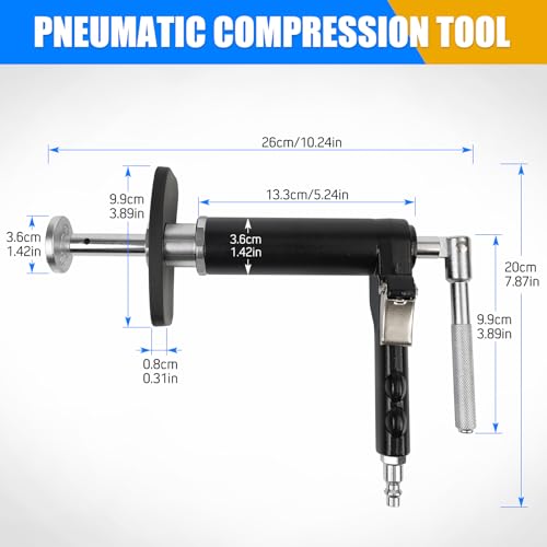 Dexepe Pneumatic Brake Calipe Piston Wind Back Tool Set，Rewind Spreader Tool Set with Compression Spreading Tool and 22PCS Drive Key Disc Adapters - Image 3