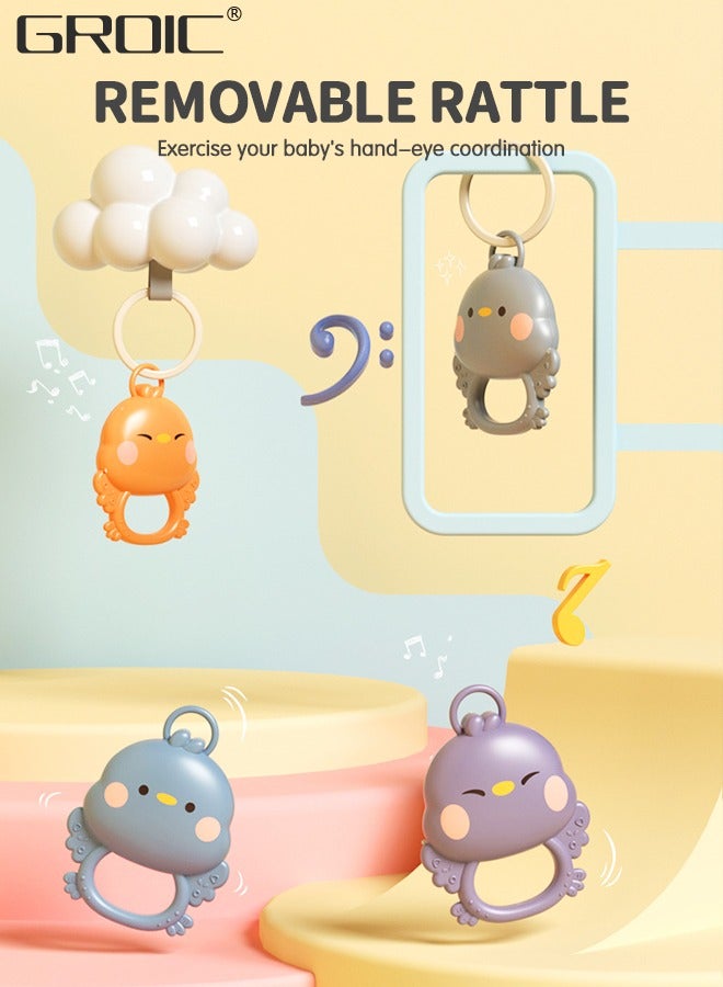 GROIC بساط لعب للأنشطة الرياضية للأطفال مع أصوات وأضواء وموسيقى، بساط لعب مضحك للبيانو ووقت البطن لأنشطة الأطفال مع 5 ألعاب أطفال حسية لتعلم الأطفال الرضع، لعبة بساط لعب للتطوير المبكر - Image 3