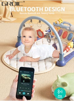 GROIC Baby Gym Activity Play Mat with Sounds,Lights and Music, Funny Play Piano Tummy Time Baby Activity Gym Mat with 5 Infant Learning Sensory Baby Toys, Early Development Playmat Toy  - Image 4