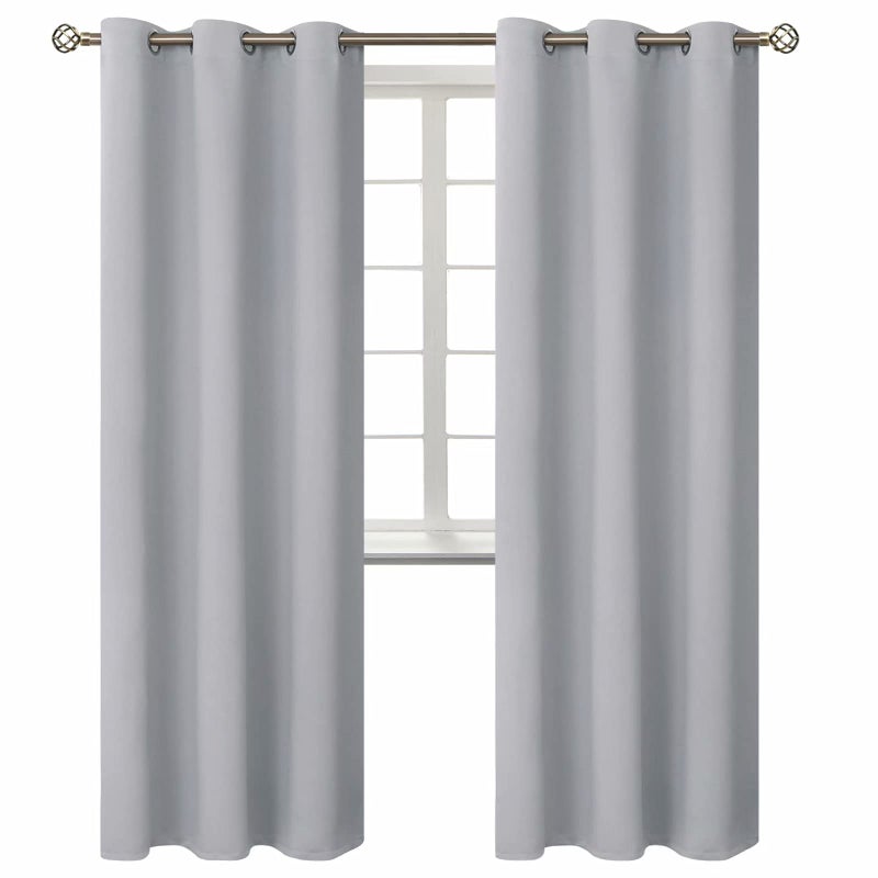 BGment Bgress Room الستائر الستائر 84 بوصة - الستائر الحرارية المعزولة الحرارية ستائر معالجة النافذة لغرفة النوم 2 لوحات 42 × 84 بوصة رمادية فاتحة - Image 1