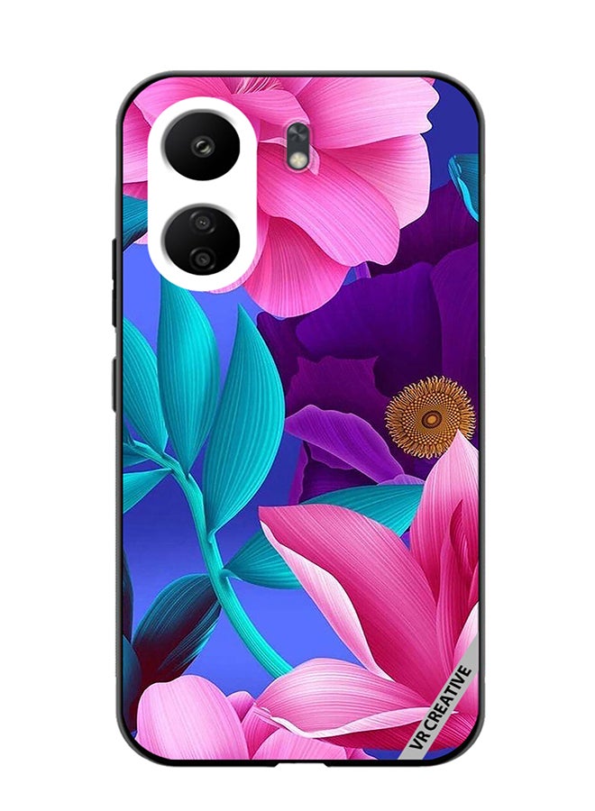 VR CREATIVE Protective Case Cover For Xiaomi Redmi 13C Flower Design Multicolour - Image 1