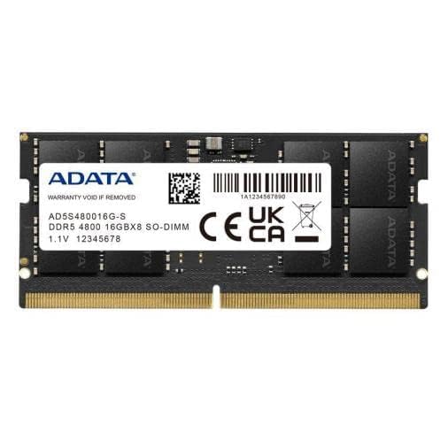ADATA Premier 16GB 4800MHz SO-DIMM DDR5 Laptop Memory, Single RAM Module, Supports Intel & AMD Latest CPU, Intel XMP & AMD Expo, Built in PMIC, On Die ECC, Low Voltage, More Bandwidth - AD5S480016G-S - Image 2