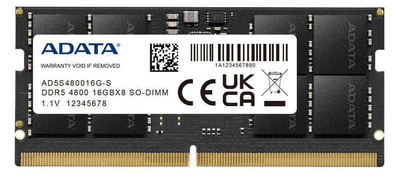 ADATA Premier 16GB 4800MHz SO-DIMM DDR5 Laptop Memory, Single RAM Module, Supports Intel & AMD Latest CPU, Intel XMP & AMD Expo, Built in PMIC, On Die ECC, Low Voltage, More Bandwidth - AD5S480016G-S - Image 3
