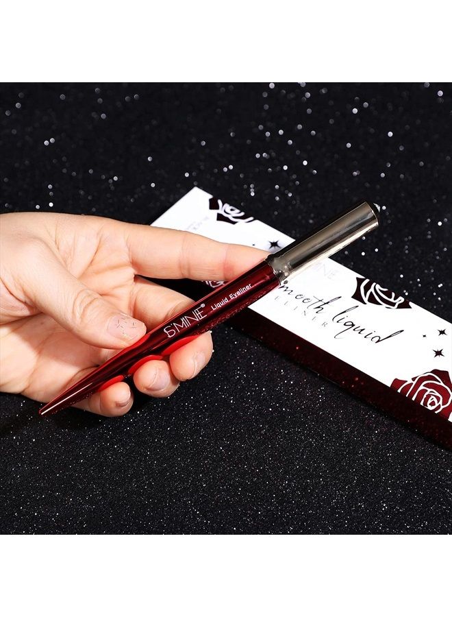 IS'MINE ISMINE Professional Matte Vegan smudge proof Eyeliner, Makeup liner Easy Liquid Pen No-Skip Eyeliner, Waterproof Formula, Long lasting Liquid Eyeliner Black - Image 5