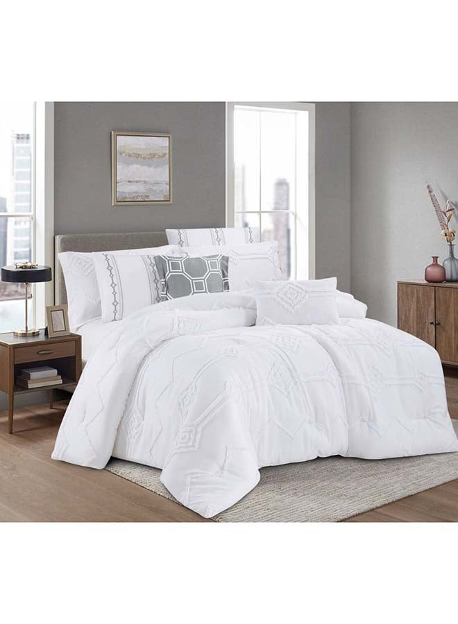 Hours A comforter set from Hours, with an elegant pattern and durable fabric, 4 pieces, single size  - Image 1