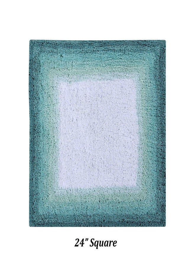 Better Trends Torrent Collection is Ultra Soft, Plush and Absorbent Tufted Bath Mat Rug 100 Percent Cotton in Vibrant Colors, 24" Square, Turquise - Image 4