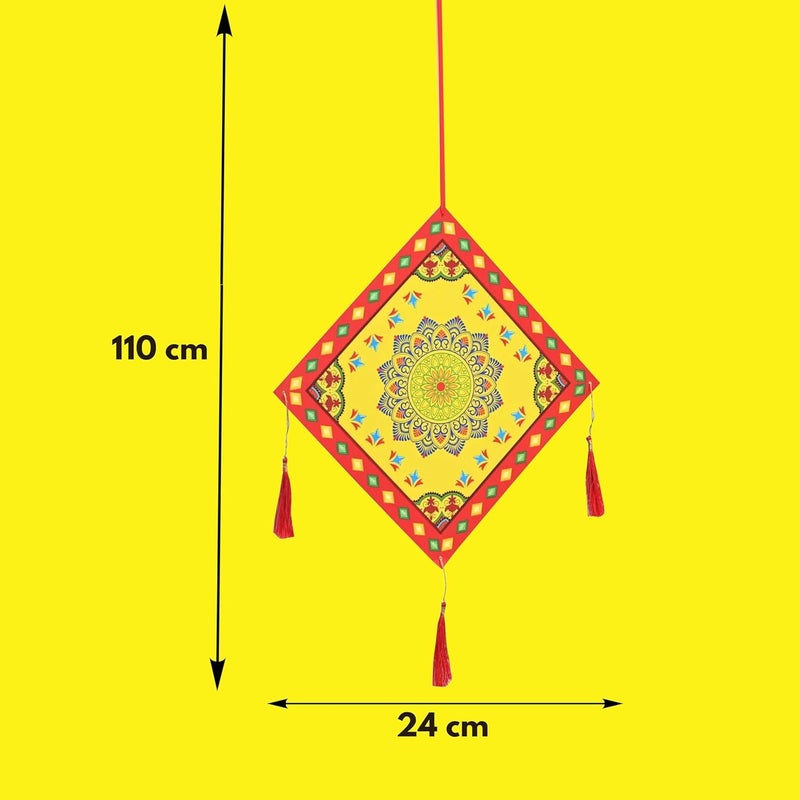 TOYXE Paper Hanging Kite Shape Decoration for Wedding Haldi Ceremony Makar Sankranti Decor Set of 4 Pieces - Image 2