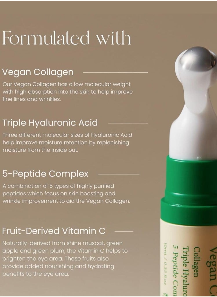 AXIS-Y - AXIS Y Vegan Collagen Eye Serum 10ml – Hydrating, Anti-Aging Formula for Puffiness, Dark Circles, and Fine Lines – Plant-Based Collagen, Suitable for All Skin Types - Image 1