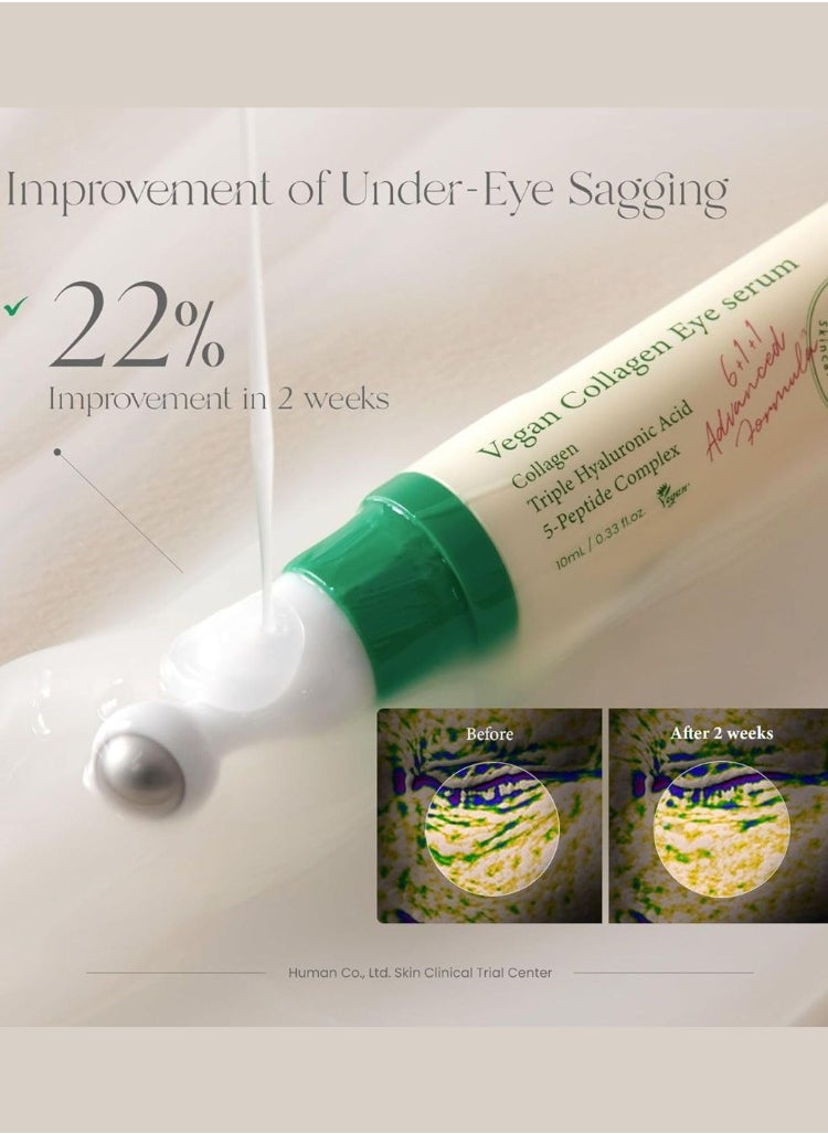AXIS-Y - AXIS Y Vegan Collagen Eye Serum 10ml – Hydrating, Anti-Aging Formula for Puffiness, Dark Circles, and Fine Lines – Plant-Based Collagen, Suitable for All Skin Types - Image 1