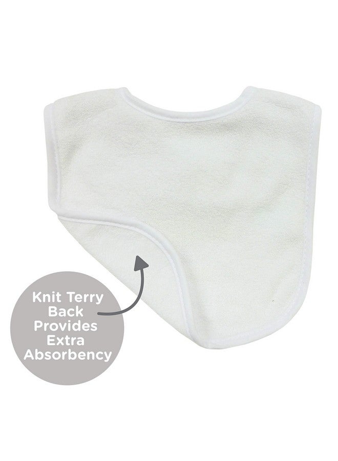 Neat Solutions 2-Ply Knit Terry Solid Color Feeder Bibs in White - 20 Pack - Image 4