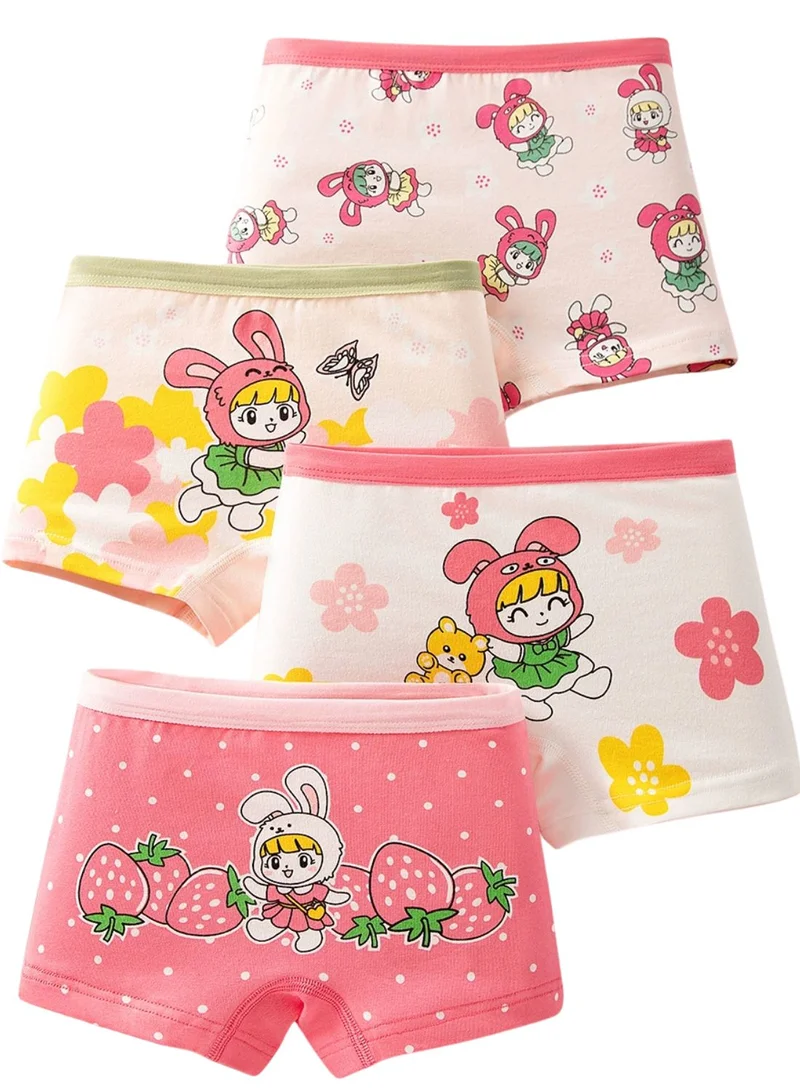 بيبي كلو Girls Cotton Berry Printed Briefs Pack of 4