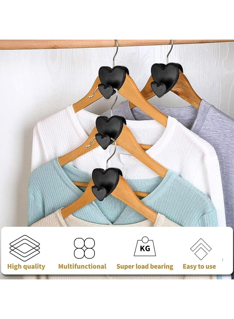 أوزيغالور 24 قطعة أرفف توفير مساحة - منظف خزانة مع موصل أرفف، أسود - Image 4