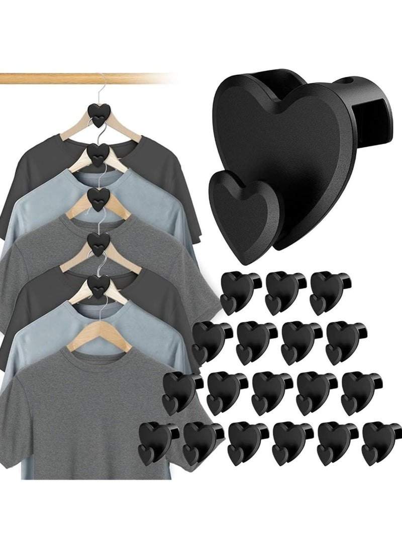 أوزيغالور 24 قطعة أرفف توفير مساحة - منظف خزانة مع موصل أرفف، أسود - Image 1