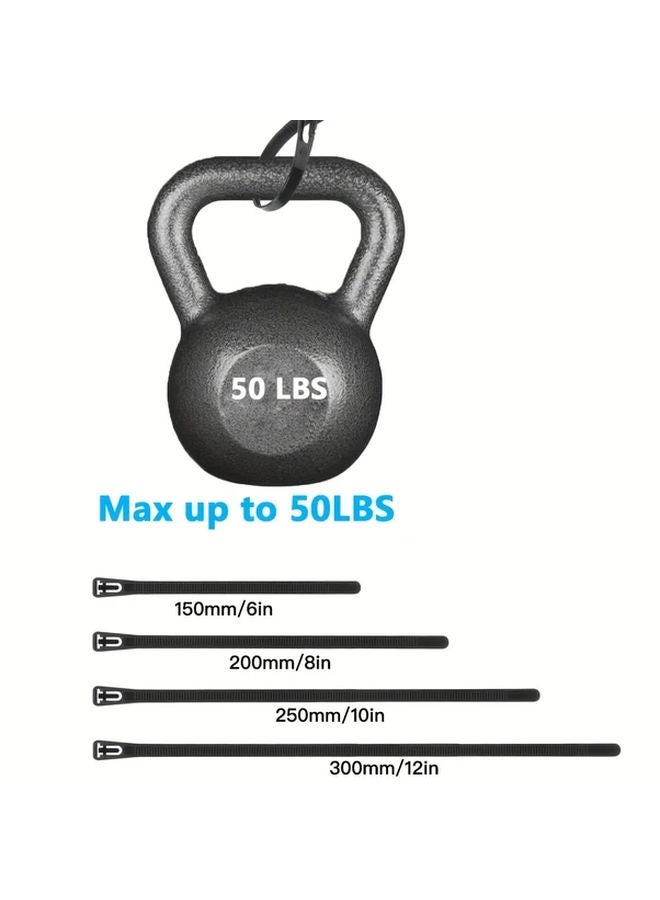 100 قطعة 5.91 بوصة أربطة كابل بلاستيكية قابلة لإعادة الاستخدام مشابك سريعة الفك من النايلون - Image 5
