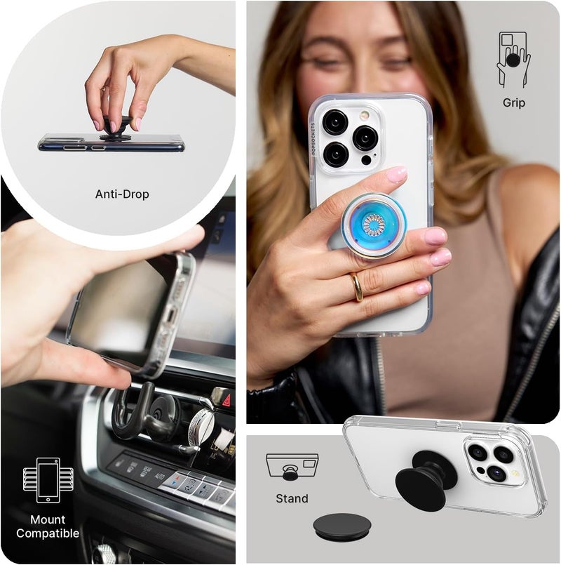 POPSOCKETS : Popgrip With Swappable Top For Phones & Tablets - Black - Image 5