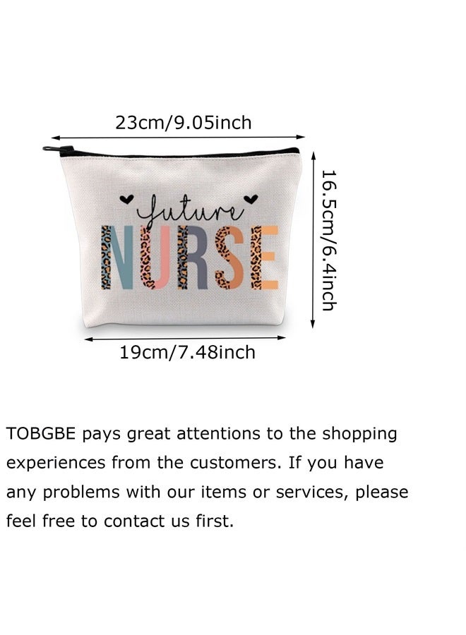 TOBGBE TOBGB RN Gift Registered Nurse Zipper Pouch Bag Nurse Appreciation Gift Nursing Graduation Gift Nursing Gift (Future Nurse) - Image 1