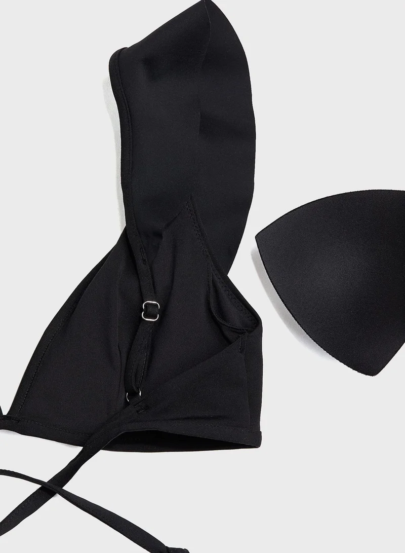اتش اند ام Ruffle Tie Detail Bikini Top