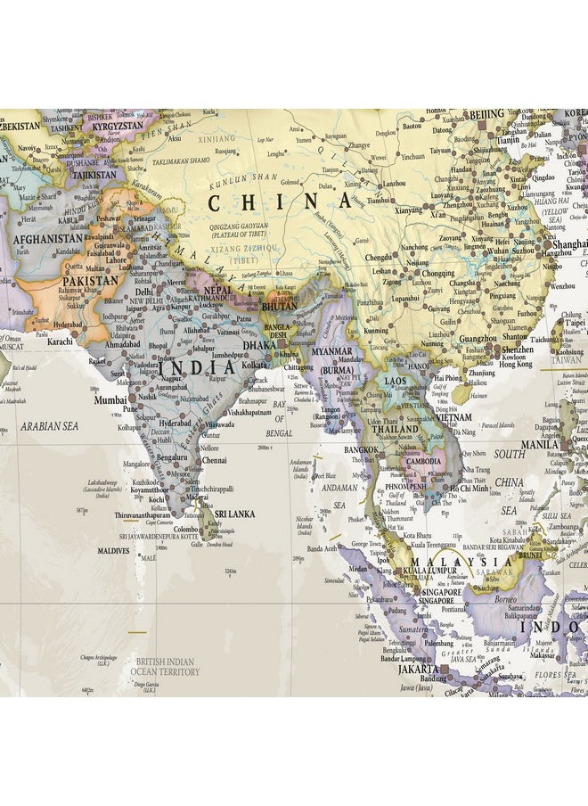 Maps International Giant World Map - Classic Large World Map Poster - Laminated - 46 (H) X 77.5 (W)  - Image 5