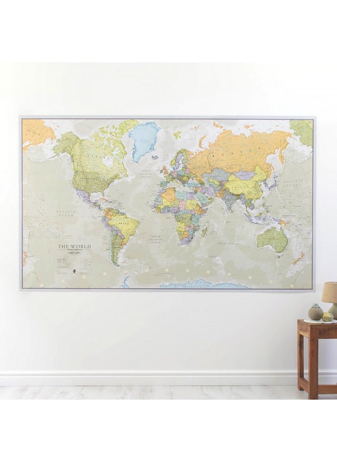 Maps International Giant World Map - Classic Large World Map Poster - Laminated - 46 (H) X 77.5 (W)  - Image 3
