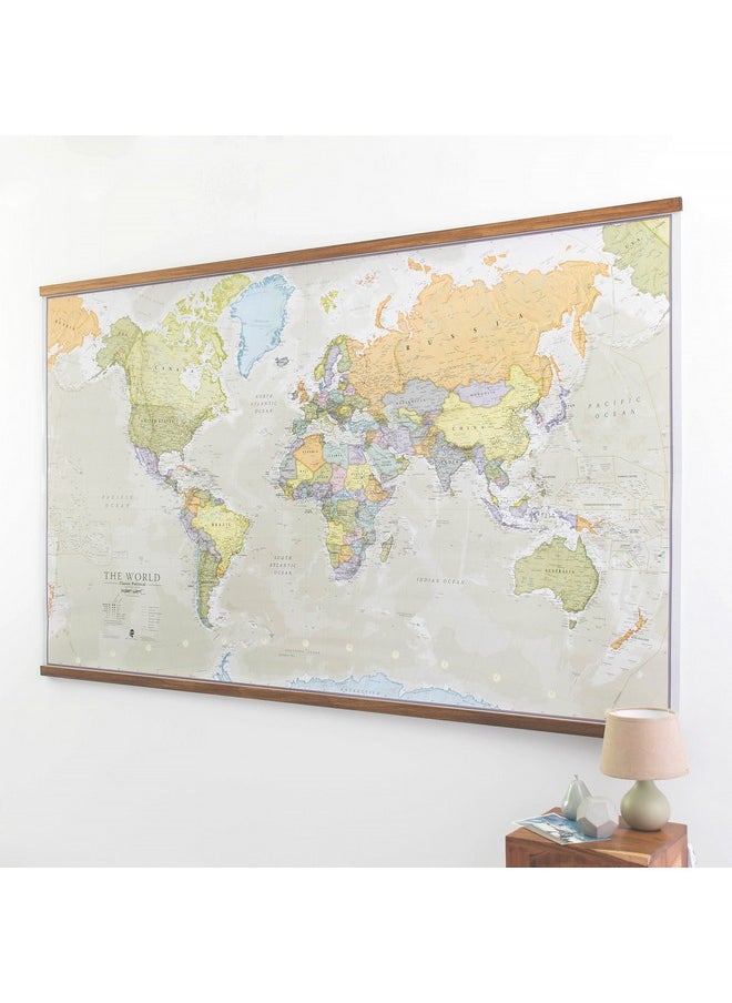 Maps International Giant World Map - Classic Large World Map Poster - Laminated - 46 (H) X 77.5 (W)  - Image 2