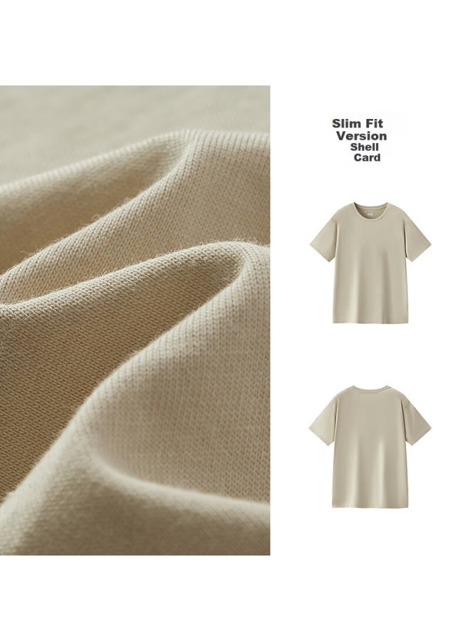 Semir Men's Slim Fit Spring New Pure Cotton Short Sleeve T-shirt Solid Color Inner Wear White T-shirt 109925100101 - Image 5