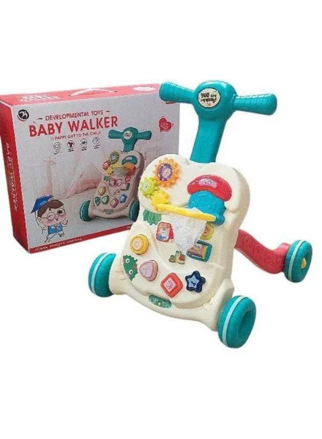 LC Baby Learning Walker Sit and Stand Baby Push Walkers Multifunctional Early Educational Activities for Children Multicolor - Image 3