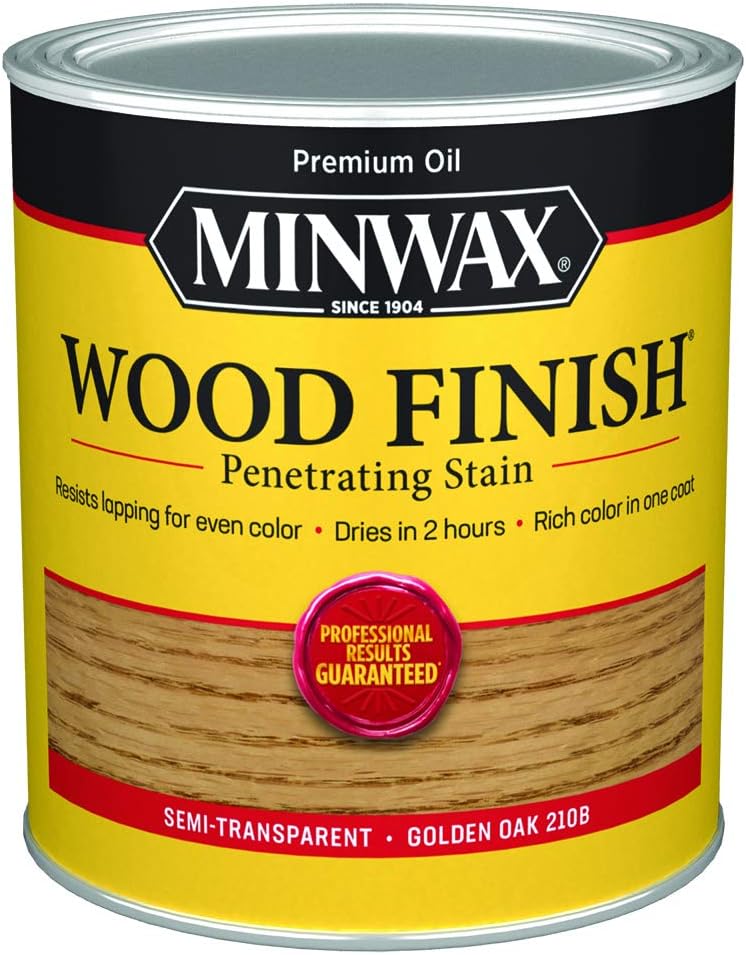 Minwax Wood Finish Penetrating Stain - Quart Size in Golden Oak - Image 1