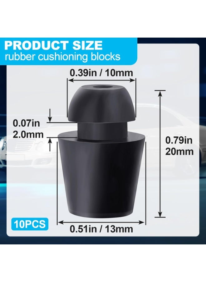 10-Pack Car Door Bumper Stoppers | Black Rubber Buffer, Anti-Collision & Noise Reduction for Auto Doors ﻿ - Image 1
