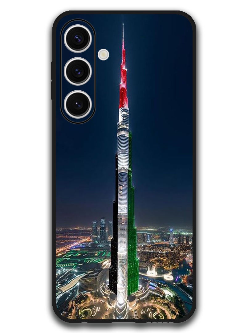 Theodor Protective Case Anti Scratch Shock Proof Bumper Cover For Samsung Galaxy S24 FE Burj Khalifa UAE Flag - Image 1