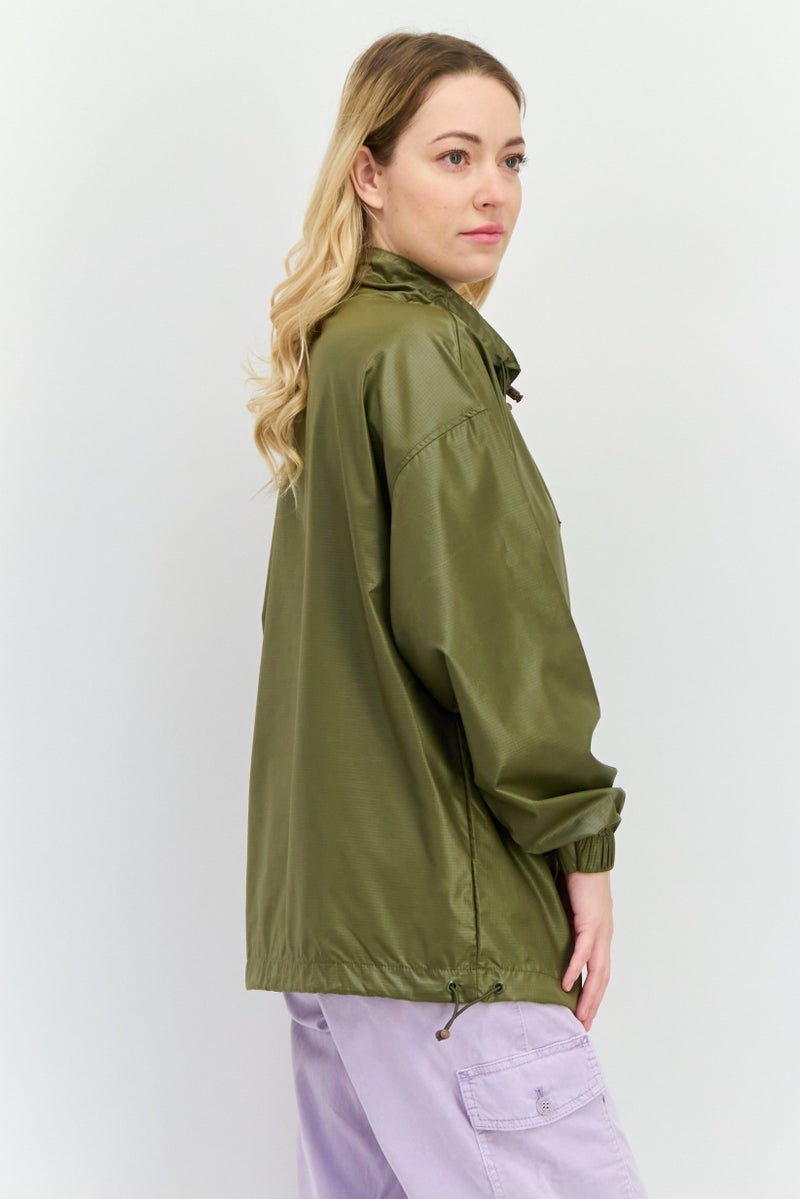 Asos 4505 Women Plain Windbreaker Jackets, Olive  - Image 2