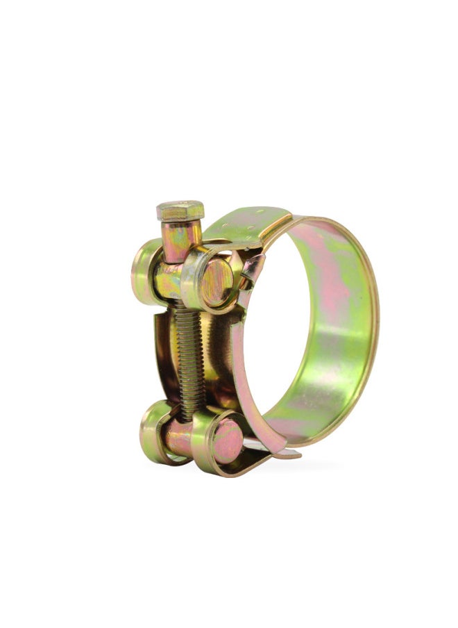 Generic - European-style Strong Hose Clamp Reinforcement Clamp Yellow Zinc-plated Hoop Pipe Clamp Single-head Strong Pipe Clamp Special-shaped Pipe Clamp-Model:44-47 - Image 1