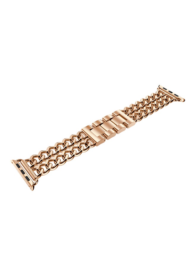 ISank Flexible Chain Replacement Strap For Apple Watch Series 3/2/1 Rose Gold - Image 1