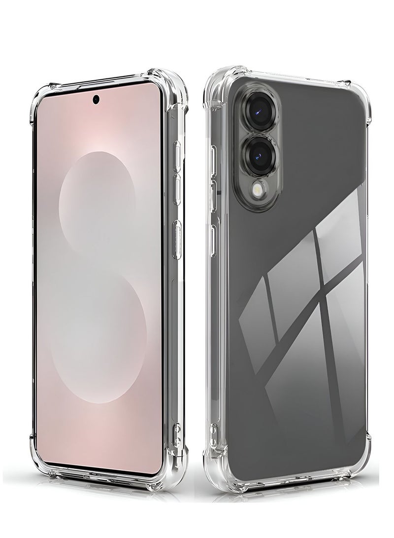 Wtech Samsung Galaxy S25 Edge 5G 2025 TPU Bumper Corners with Hard PC Case Cover (MCTPTN) - Clear - Image 1