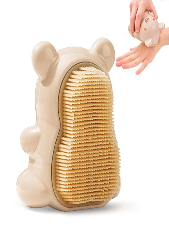 SAMIQU Bear Fingernail Brush, Kids Nail Brush with Soft Bristles - Nail Cleaning Brushes for Hand, Toes for Children, Women and Girls (Beige) - Image 1