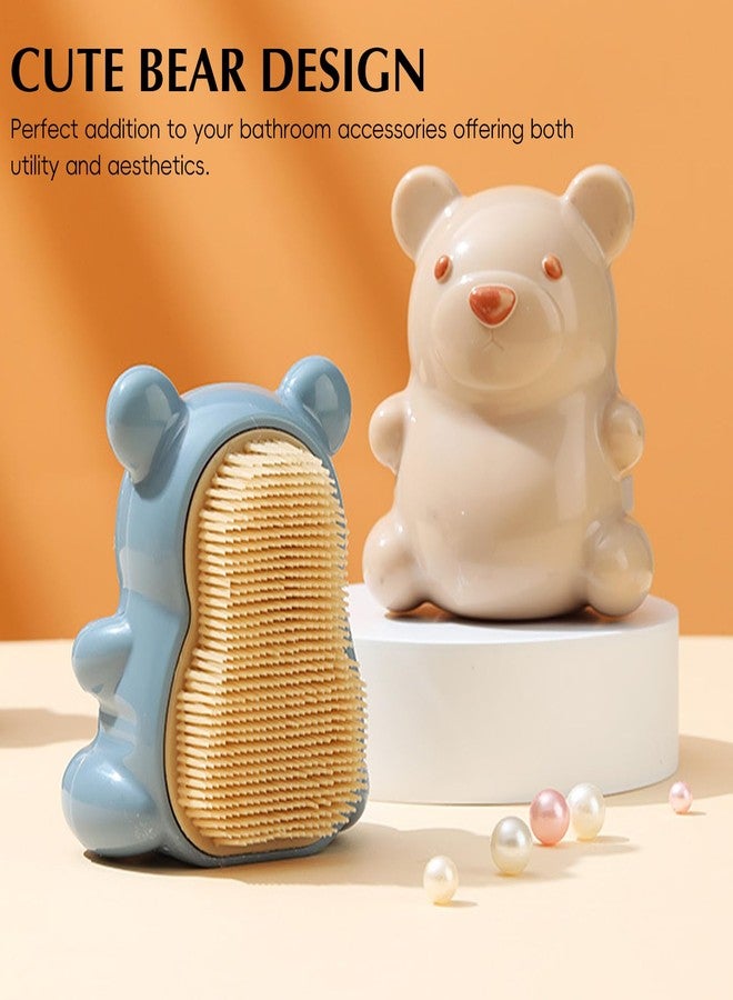 SAMIQU Bear Fingernail Brush, Kids Nail Brush with Soft Bristles - Nail Cleaning Brushes for Hand, Toes for Children, Women and Girls (Beige) - Image 2