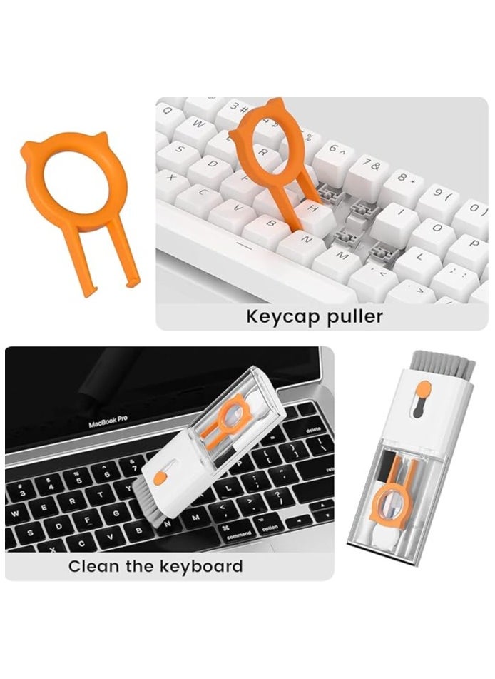 Generic 10-in-1 Keyboard Screen Cleaner Kit, Multifunctional Laptop Cleaning Brush with Keycap Puller and Brush, Screen Wipe Tools for MacBook, Tablet, PC, Phones, Earphone (White)  - Image 4