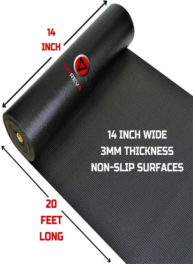 ONREVA Tool Box Liner 14 inch wide x 20 ft Large, Thick Heavy Duty Toolbox Drawer Liners, Rolling Tool Chest Foam Mat, Shelf Rubber Mat, Black Non-slip Organizer Pad for Cabinet, Workbench - Image 3