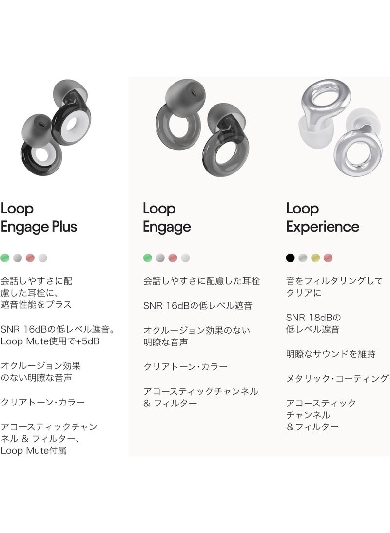 Loop Engage Plus Earplugs – Low-level Noise Reduction with Clear Speech – for Conversation, Social Gatherings, Noise Sensitivity and Parenting – 8 Ear Tips + Extra Accessories – SNR 16 dB - Image 2