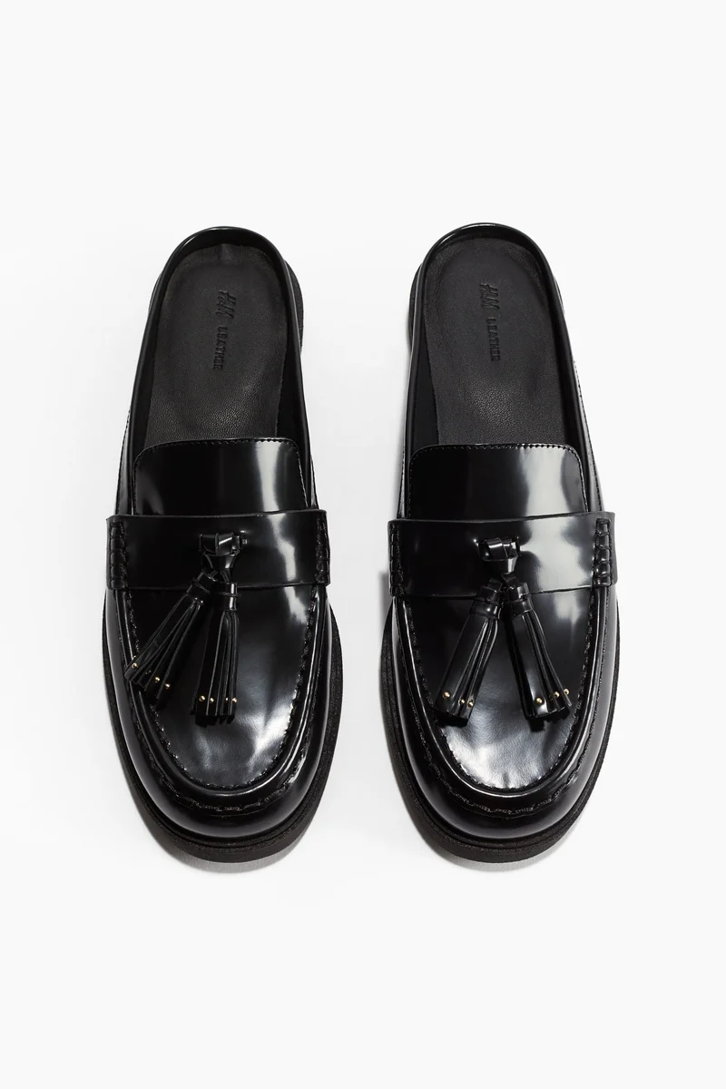 H&M Leather loafer mules