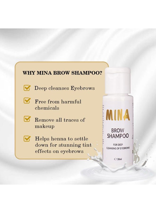 MinaiBrow شامبو حواجب مينا، تنظيف عميق، قبل التلوين وتنظيف آمن للحواجب | خالي من البارابين والكبريتات وغير مسبب للتهيج | نباتي وخالي من القسوة 30 مل، شامبو تنظيف الحواجب للجنسين - Image 5