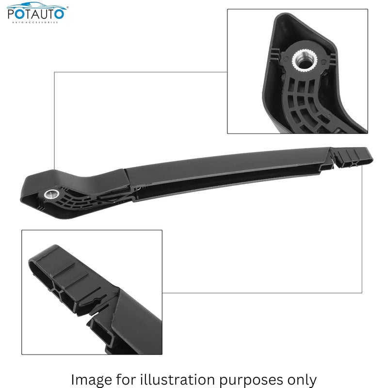 Potauto Rear Wiper Blade With Arm Compatible For FIAT PALIO | Natural Rubber, Durable and Noise-Free|Part-O455 - Image 4