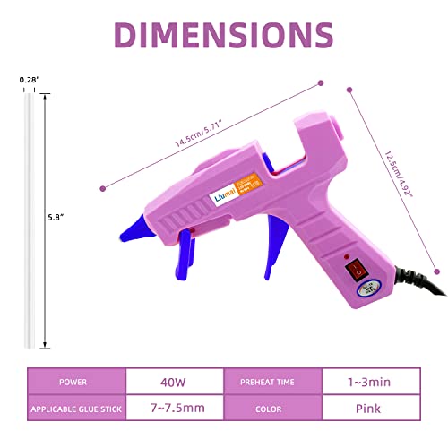 Liumai Glue Gun, Hot Glue Gun Kit with 30 Glue Sticks, Mini Hot Melt Glue Gun for Crafts, Mini Craft Glue Guns with Carry Case for School DIY Arts and Home Repair - Image 2
