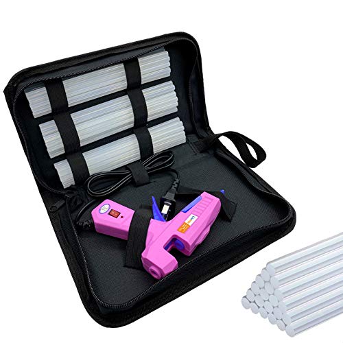 Liumai Glue Gun, Hot Glue Gun Kit with 30 Glue Sticks, Mini Hot Melt Glue Gun for Crafts, Mini Craft Glue Guns with Carry Case for School DIY Arts and Home Repair - Image 1